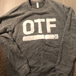 Gray orangetheory crew neck sweatshirt